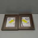 2 Pack 5x7 Walnut Rotating Floating Picture Frames, Double-Sided Solid Wood Photo Frame with HD Glass, Shatterproof, Fade Resistant, UV Protection, Vertical or Horizontal Tabletop Display