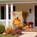 2 x Thanksgiving Garden Flag,Fall Yard Flags for Outside,with Different Designs on Each Side, Harvest Flag for Porch Balcony Outdoor Decor