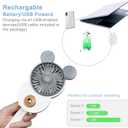 LACOVIA Cute Mouse Misting Mini Fan, Handheld Portable USB Rechargeable Fan with 3 Adjustable Speeds, Foldable For Travelling(Red)