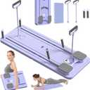 JANUA Pilates Board - Pilates Reformer Set, Multi-Purpose Foldable Pilates Reformer Board for Home, 5 in 1 Pilates Sliding Board (Purple) (Pueple)