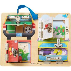 Melissa & Doug Locks and Latches Board Wooden Educational Toy