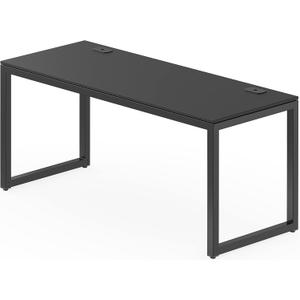 SHW 55-Inch Commercial-Grade Office Computer Desk, Black