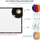 Portable 100/120/150 Inch Anti-Crease Projector Screen for Home & Indoor/Outdoor Use 120 Inches