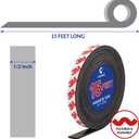 Magnetic Tape, 15 Feet Magnet Tape Roll (1/2'' Wide x 15 ft Long), with 3M Strong Adhesive Backing. Perfect for DIY, Art Projects, whiteboards & Fridge Organization