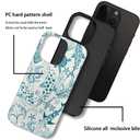 Case for iPhone 14 Pro,Coral Reef Whale Turtles Blue Green Phone Case Slim Silicone Shockproof Cover for Girls Women（Frosted & Durable）