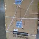 Woodbridge Frameless Single Sliding Shower Door with Double Rollers,3/8(10mm) Tempered Glass with Explosion Proof Film in Brushed Nickel Finish