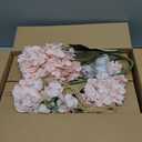 4 Sets Mason Jar with Lights Pink Hydrangea Decorative Pink Centerpieces for Tables Mason Jars Flowers Decorations LED Farmhouse Vase for Home Wedding Event Party Decor