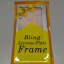 GaRhomxy Bling License Plate Frames for Women, 2 Pack Handcrafted Sparkly Rhinestone Car Accessories, Premium Stainless Steel Frame with 1000+ Faceted Glass Crystals & Free Glitter Caps (White)