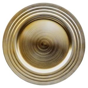 CAMOFOXIN 13" Chargers for Dinner Plates, Gold Chargers for Dinner Plates, Gold Plates for Party Table Decor, Plate Chargers Set of 6 (Gold)