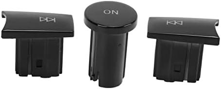 Aramox Car Multimedia Volume Buttons, 3pcs Multimedia Knob Control Button Car Accessories Replacement for MercedesBenz ML GL Class 20122015(Glossy Black)