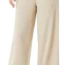 Women's Palazzo Pants for 29" Flowy Travel Wide Leg Yoga Pants 2026 Ladies Casual Summer Loose Beach Lounge (29" Inseam, Medium, Khaki)