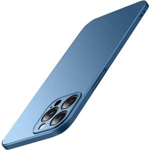 Compatible with iPhone Case,Luxury Matte Hard PC Slim Fit Ultra Thin Lightweight Camera Lens Protection Soft Shockproof Cover Phone Case (Blue, iPhone 12 Pro)