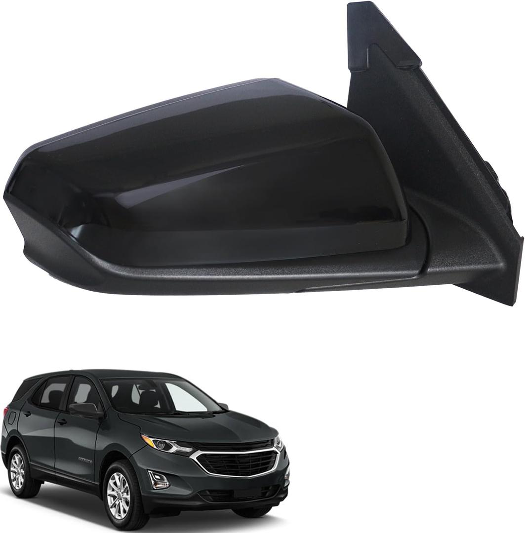 Marretoo for 2018-2024 Chevy Equinox GMC Terrain Passenger Side View Mirror Assembly replacement for Equinox Accessories 5PIN-Heated/Power Glass/Manual Folding Replace# GM1321560