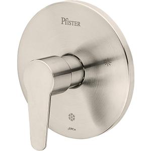Pfister Pfirst Modern Valve Trim Only (Valve Body Sold Separately), Single Handle, 1-Hole, Brushed Nickel Finish, R89040K