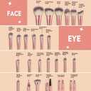 HGHDBT 36Pcs Pink Makeup Brushes Set Professional Makeup Kit Multi-functional Makeup Tool Set with Facial Makeup Accessories, Foundation Makeup Brush Kit Eye and Face Make up Brushes & Tools