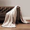 Northwest Ashford Home Cozy Warmwell Blanket Moonlight Taupe Throw Size 50 x 60 inches