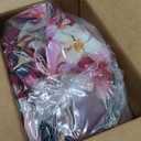  Adrianna Papell Women's Tie Front Stretch Twill Dress, Berry Multi, Size 8 