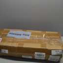 Fulmoon 100 Pcs 27 x 1.26 Inch Wire Shelf Label Holder Strip Price Tag Black Back Plastic Label Holder with Clear PVC Cover Black Back for Refrigeration Cases Cooler Shelf