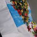 Wathon Red Christmas Backdrop for Photography Santa's Toy Shop Candy Cane in Snowy Scene Photo Backdrop Christmas Holiday Xmas Party Decorations Photo Background Booth Video Studio Props 7X5FT