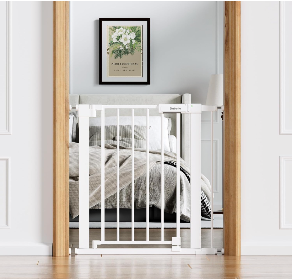 Babelio 26-31 in Baby Gate for Stairs, PressGuard Pet Gate with Wide Door