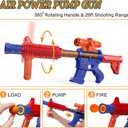 Shooting Games Toys for Age 5 6 7 8 9 10+ Year Old Boys, Kids Toy Sports & Outdoor Game with Moving Shooting Target & 2 Popper Air Toy Guns & 24 Foam Balls, Gifts for Boys and Girls