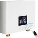 Electric Tankless Water Heater 3000W 110V, Instant On-Demand Hot Water System with Digital Display & Remote Control, Bathroom/Kitchen, Constant Temperature, WHRITE with Plug (110V/3000W) (White)