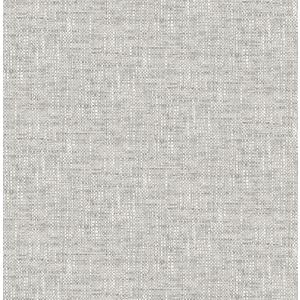 NuWallpaper Poplin Texture Peel and Stick Wallpaper, Grey, Textured Removable Wallpaper, 20.5 in x 18 ft