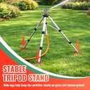 YAMATIC Tripod Impact Sprinkler, Adjustable 2150 in Lawn Sprinkler with Metal Pulsating Head, Up to 90 ft Spray Distance, 360 Coverage for Large Yard, Garden & Landscape Watering