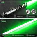 Upgrade XRGB3.0 Smooth Swing Motion Control Light Saber, 16 Sound Fonts Light Saber, Infinite Color Changing Rechargeable, Metal Hilt, Support Heavy Dueling Luke V2 Light Sabers with Stand Toy Tool