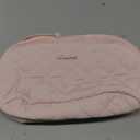 LOVEVOOK Travel Makeup Bag for Women, 2Pcs Set Puffer Waterproof Cosmetic Organizer, Large Capacity Pouch Open Flat Toiletry Bag with Divider & Handle, Portable Gift for Her, Pink