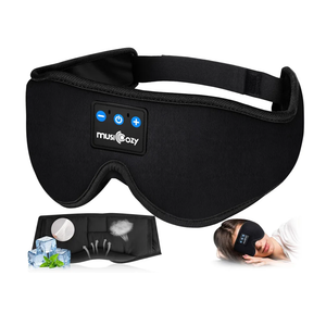MUSICOZY Sleep Headphones, Bluetooth 5.4 Sleep Mask Headband Headphones Sleeping Eye Mask, Wireless Music Earbuds Earphones with HD Stereo Speakers for Side Sleepers, Cool Gadgets Unique Gift