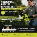 Grasstigon 24" Electric Hedge Trimmer Corded 5A with 180° Rotating Handle