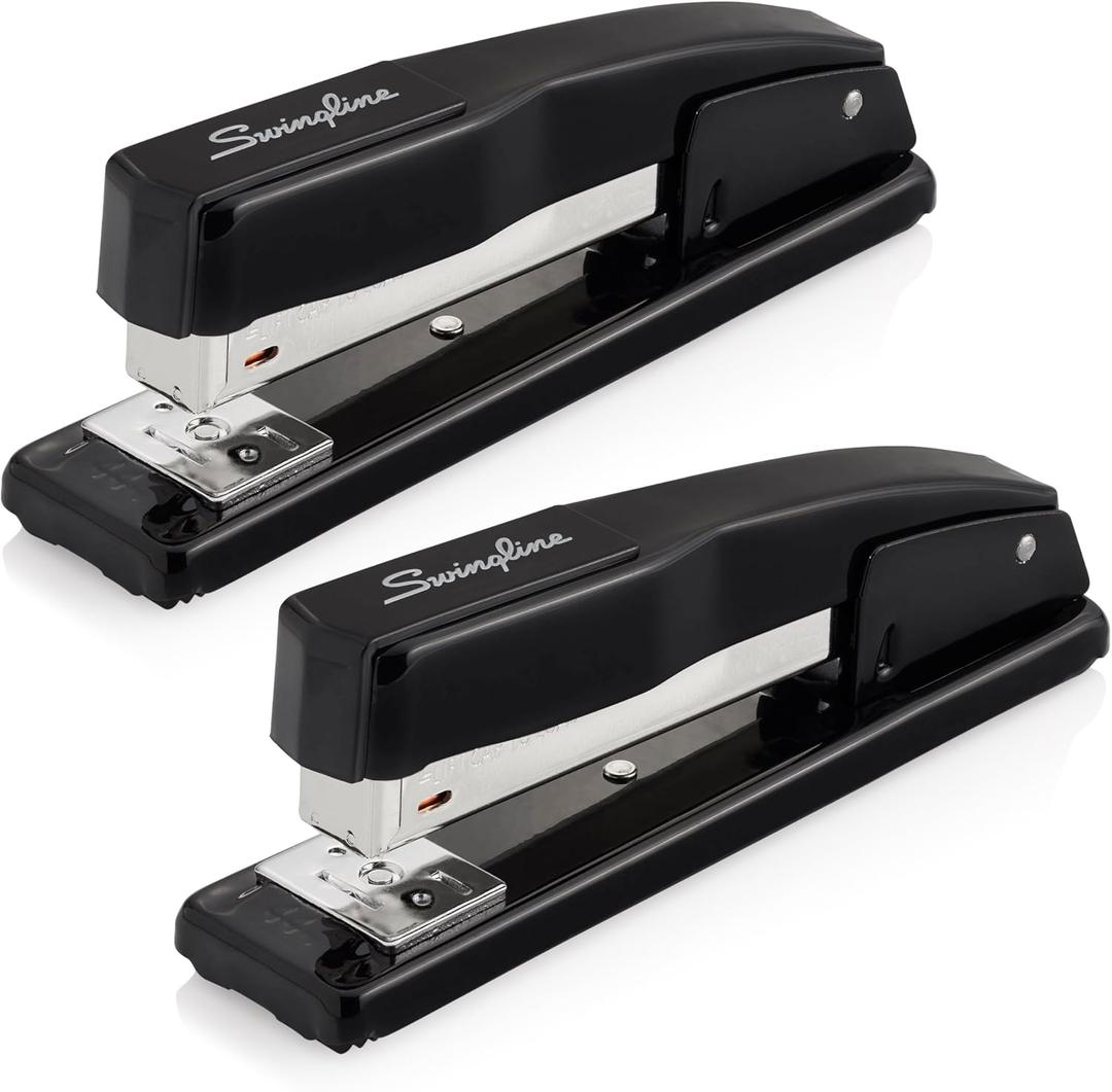 Swingline Commercial Stapler, 20 Sheet Capacity, Jam Free, Metal, 2 Pack, Black (44401AZ)