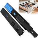 ToBeGreat Push to Open Soft Close Drawer Slides 12 Inch Side Mount Dresser Runner Black,2/3 Full Extension Ball Bearing 100 LB Kitchen Nightstand Glides Rails 1 Pair