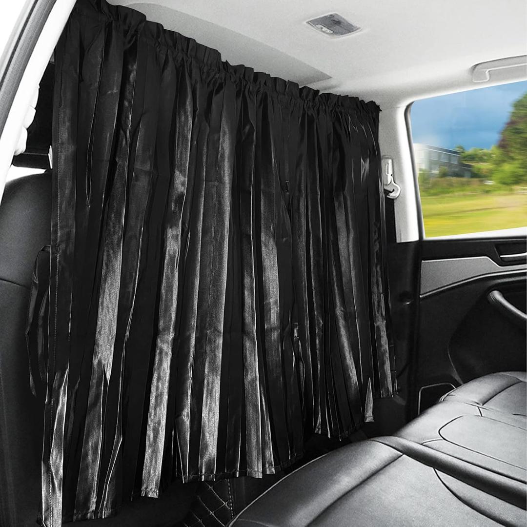 ZATOOTO Car Curtains - Divider Privacy Window Sun Shade - Side Windshield Magnetic Sunshades Covers - Travel Removable Simple