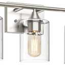 3-Light Bathroom Light Fixtures,Brushed Nickel Vanity Light,Modern Bathroom Lighting Fixtures Over Mirror,Wall Lighting Sconces for Mirror Bedroom Living Room Vanity Table Hallway
