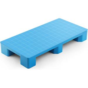 Vercraft 1 Pcs Plastic Pallet for Basement Storage Easy Stack Lightweight Floor Pallet Display Flooring Room Supermarket Christmas, Support up to 2000 Lbs (40'' L X 20'' W X 5.5'' H,Blue)