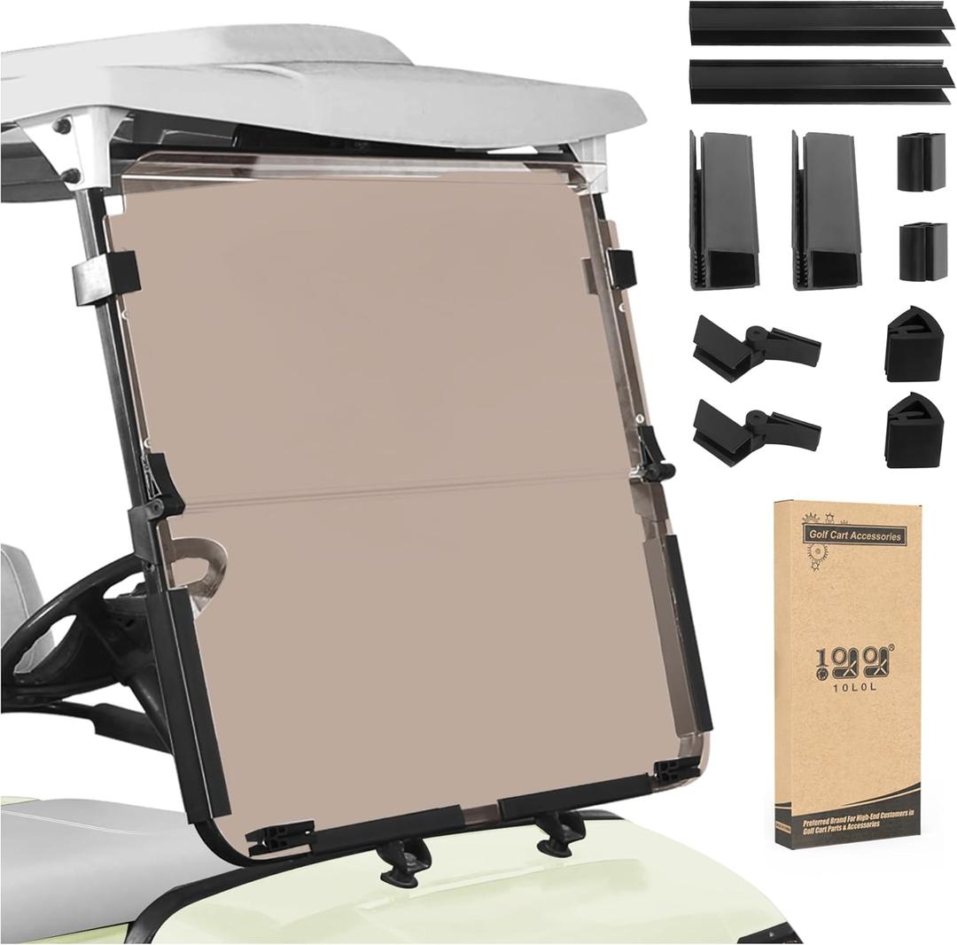 Windshield for Yamaha G14/G16 1995-2003 Year Golf Carts, Durable & Portable, Smoke