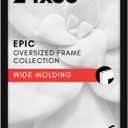 Americanflat 24x36 Poster Frame with Polished Plexiglass - Black Picture Frame - Wide Photo Frames Made of Engineered Wood for Vertical or Horizontal Wall Display - Epic Collection - Black