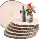 6 Pcs 12-14 Inches Wood Slices for Centerpieces Large Wood Rounds,Wooden Centerpieces for Tables,Round Wooden Discs for DIY Craft,Baby Shower,Wedding,Christmas,Table Decor