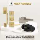 Mega Handles SUANA Privacy Door Knob for Hallway, Closet and Bathroom, Reversible Heavy Duty Design Door Knobs, Fits All Standard Door Sizes Screws Included - Satin Brass (1 Pack)