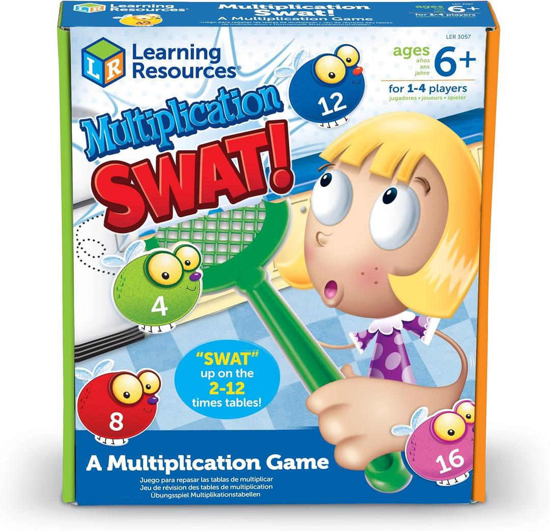 Learning Resources Multiplication Swat, Sight Swat Game, Gross Motor Skills, Critical Thinking Skills, Ages 6+