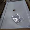 DreamLine SlimLine 34 in. D x 60 in. W x 2 3/4 in. H Center Drain Single Threshold Shower Base in White, DLT-1134600