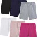 Girls' Basic Cartwheel Short Cycling Bike Shorts for Girls Dance Shorts (Gray)