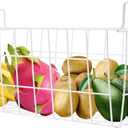 Chest Freezer Baskets 20.5 Inch, Chest Freezer Organizer Bins Metal Wire Storage Baskets with Hanging Handles for Deep Freezer, Set of 2