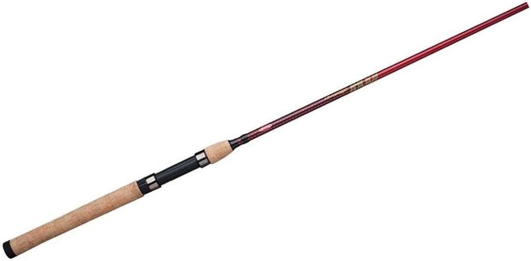 Berkley 7’ Cherrywood HD Casting Rod, One Piece Spinning Rod, 8-17lb Line Rating, Medium Rod Power, Fast Action, 1/ 4-3/ 4 oz. Lure Rating, Red