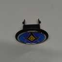 Masonic Freemasonry Flag Hitch Cover Cap 2" Receiver Black with Chrome & Dome