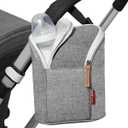 Skip Hop Baby Breastmilk Cooler Insulated Bottle Bag, Grab & Go, Chevron (1 Count (Pack of 1), Grey melange)