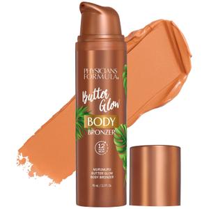 Physicians Formula Butter Glow Body Bronzer, Waterproof & Transfer-Proof, Sunless Bronze Perfection, Ultra-Creamy & Skin-Perfecting Formula for a Radiant Glow, Cruelty Free - Light/Medium