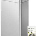 EKO Econova 30L+30L Dual Compartment Motion Sensor Trash Can, 16 Gallon Automatic Kitchen and Recycling Bin, Soft-Close Lid, Fingerprint-Resistant Stainless Steel Garbage Bin, 2 Inner Buckets